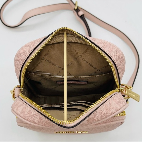 Michael Kors Medium NS Chain Xbody Bag Leather Rose Pink - Picture 7 of 12